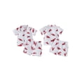 thumbnail image 2 of BemeyourBBs Toddler Baby Boy Summer Clothes Baby Boy Cotton 2 Piece Outfit Dinosaur Bus Lobster Print Short Sleeve Button Down Shirt with Elastic Waist Shorts Set Toddler Boys Summer Outfit, 2 of 9