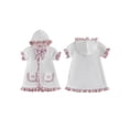 thumbnail image 4 of Baby Girl Hooded Swim Cover Up - Gingham Ruffle Bow Beach Robe for Pool  Summer, 4 of 10