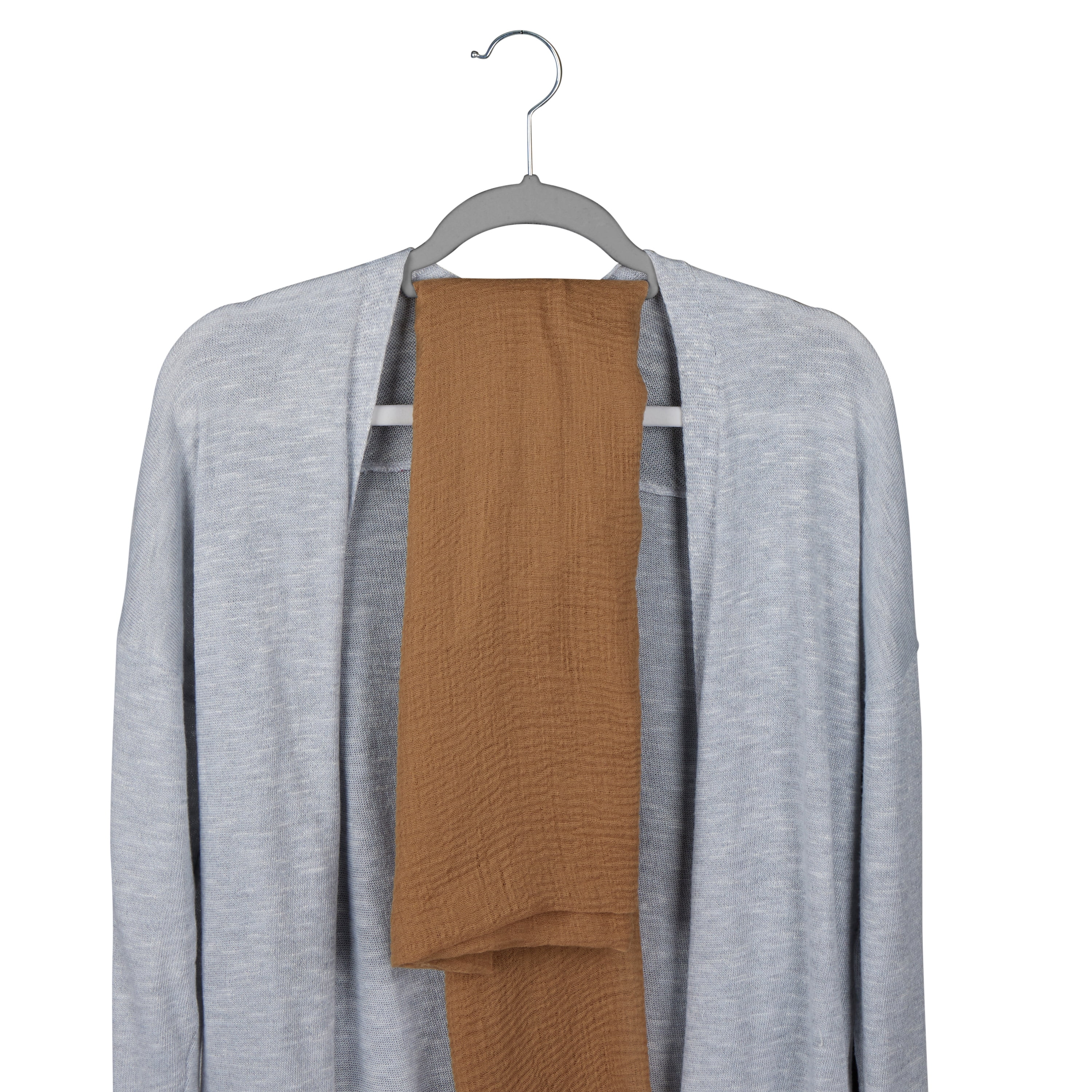 Isaac Mizrahi 60 Pack of Velvet Hangers in Grey