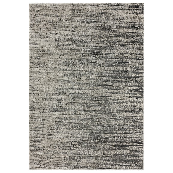 Designer Home Aviona Area Rug 2610 20872 Ives Grey Waves Lines 7' 10" x 10' 6" Rectangle