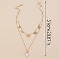 thumbnail image 3 of Personalidad chapado en oro dorado collar en forma de N cadena natural collar femenino de moda collar de perlas collar gargantilla con colgante hecho a mano colgantes, 3 of 8
