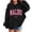 0#$-Black866, variant on Hiijoy Girl's Preppy Hoodie Letter Graphic Loose Cute Pullover Sweatshirt, Black, Sizes 4-13