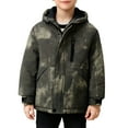 thumbnail image 2 of Parkas de manga larga, chaqueta con capucha y bolsillos para niños de tallas medianas y grandes, chaqueta tipo cárdigan., 2 of 9