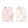 thumbnail image 3 of 2025 Baby Vest For Girls & Boys Kid's Spring And Fall Spring Cotton Reversible Vest Jacket Sleeveless Undershirt Pink, 3 of 4