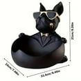 thumbnail image 3 of Bulldog Candy Bowl Decor, Heart-shaped Key Holder Bowl Candy Dish for Office Desk Figurines Entryway Table Decor, 3 of 8