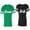 Men Green / Women Black, variant on Groom Bride Matching Couple Cotton Jerseys (Men Green / Women Black) (Men S / Women S)