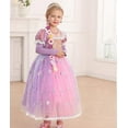 thumbnail image 3 of Rapunzel Costume Little Girls Dress Up for Birthday Party Birthday Carnival, 3 of 5