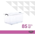 thumbnail image 3 of Superio Storage Containers With Wheels (8 Pack), Opaque Clear Stackable Large Storage Containers With Lids, Durable Latches (85 Quart), 3 of 5