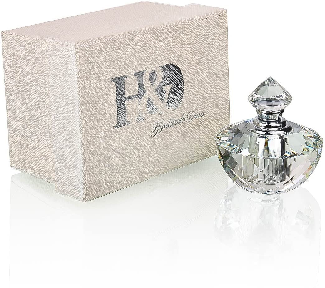 H&D HYALINE & DORA Vintage Egyptian Perfume bottle Decor Refillable Mini  Empty Potions Glass 3ML (Rectangular pyramid)