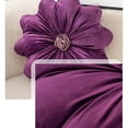 thumbnail image 7 of 17 Inch Sunflower Round Throw Pillow Luxury Velvet Floral Decorative Cushion for Sofa Couch Bed and Modern Living Space Aesthetic Home Decor, Light Gray, 7 of 7