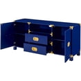thumbnail image 4 of Maklaine Modern / Contemporary 52" TV Stand in Navy and Brass, 4 of 14