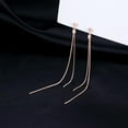 thumbnail image 6 of Solid 925 Sterling Silver Tassel Chain Dangle Earrings for Women Teens Long Dangle Drop Earrings Minimalist, 6 of 13