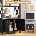 thumbnail image 6 of Giantex Bathroom Floor Cabinet, Modern Storage Cabinet, Storage Organizer, Black, 6 of 9