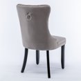 thumbnail image 6 of Miniyam Dining Chair Set of 2, High-end Tufted Velvet Upholstered, Gray, 6 of 8
