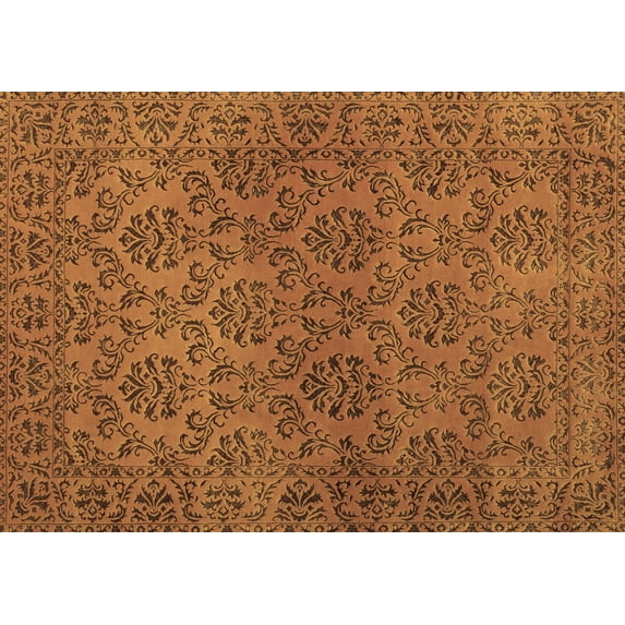 Ahgly Company Indoor Rectangle Abstract Brown Contemporary Area Rugs, 8' x 12'