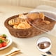 thumbnail image 3 of Canasta de pan con tapa de mesa comida para servir cesta de canasta de vegetales postres, 3 of 5