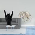 thumbnail image 2 of Estatua del gesto de la roca,Estatuas y figuras de dedos con gestos de música rock,Esculturas de resina con estantes modernos y creativos,Figura de elefante,Escultura rústica de elefante de, 2 of 8