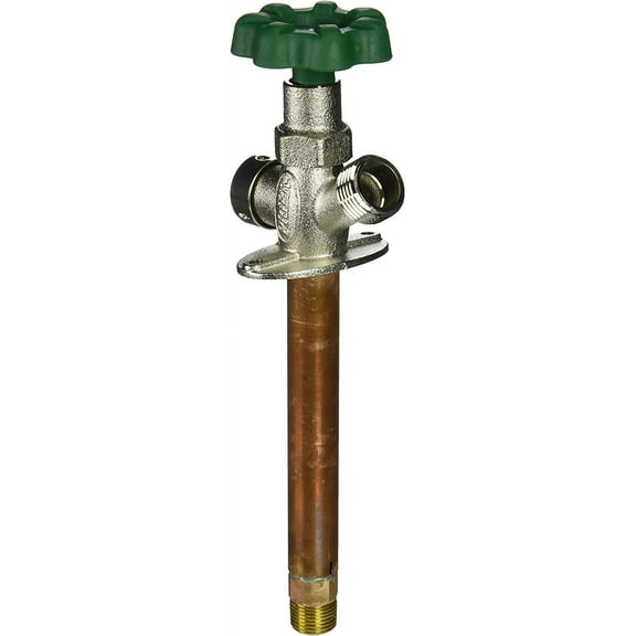 Prier P-164D06 Quarter-Turn Frost Free Anti-Siphon Outdoor Hydrant, 6-Inch, Satin Nickel Plated