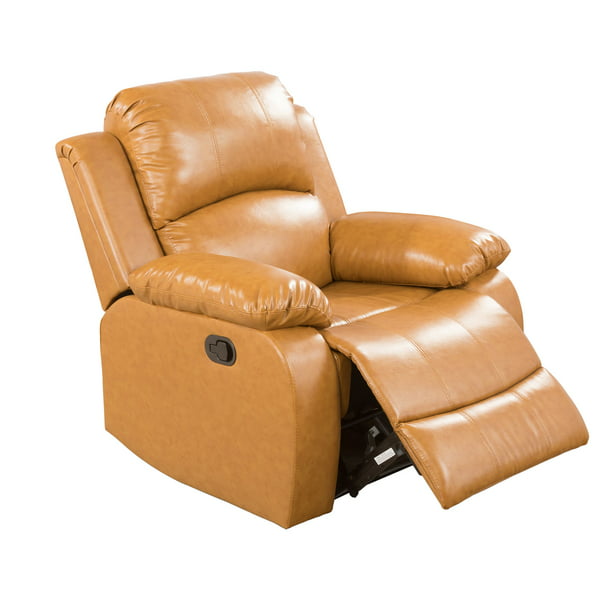 Ainehome Recliner Chair Bonded Leather, Bonded Leather Recliner Swivel Chair