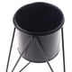 thumbnail image 5 of Maceta de hierro para decoración de jardín, balcón y balcón Un negro, 5 of 9