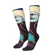 thumbnail image 2 of Vsdgher Cartoon Iceberg Bald Eagle Print Thigh High Socks Extra Long Stretchy Sock Women Over Knee High Opaque Stocking Daily Wear, 2 of 5