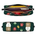 thumbnail image 3 of XMXT Leather Pencil Case, Christmas Elf Snowman Pattern Large Capacity Pencil Pouch for Student Teens Women, 3 of 9