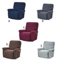 thumbnail image 1 of Stretch Recliner Chair Slipcover Elastic Full Coverage Washable Furniture Protector; Solid Color Sofa Cover Replacement for LAZBOY, Chocolate, 1 of 8