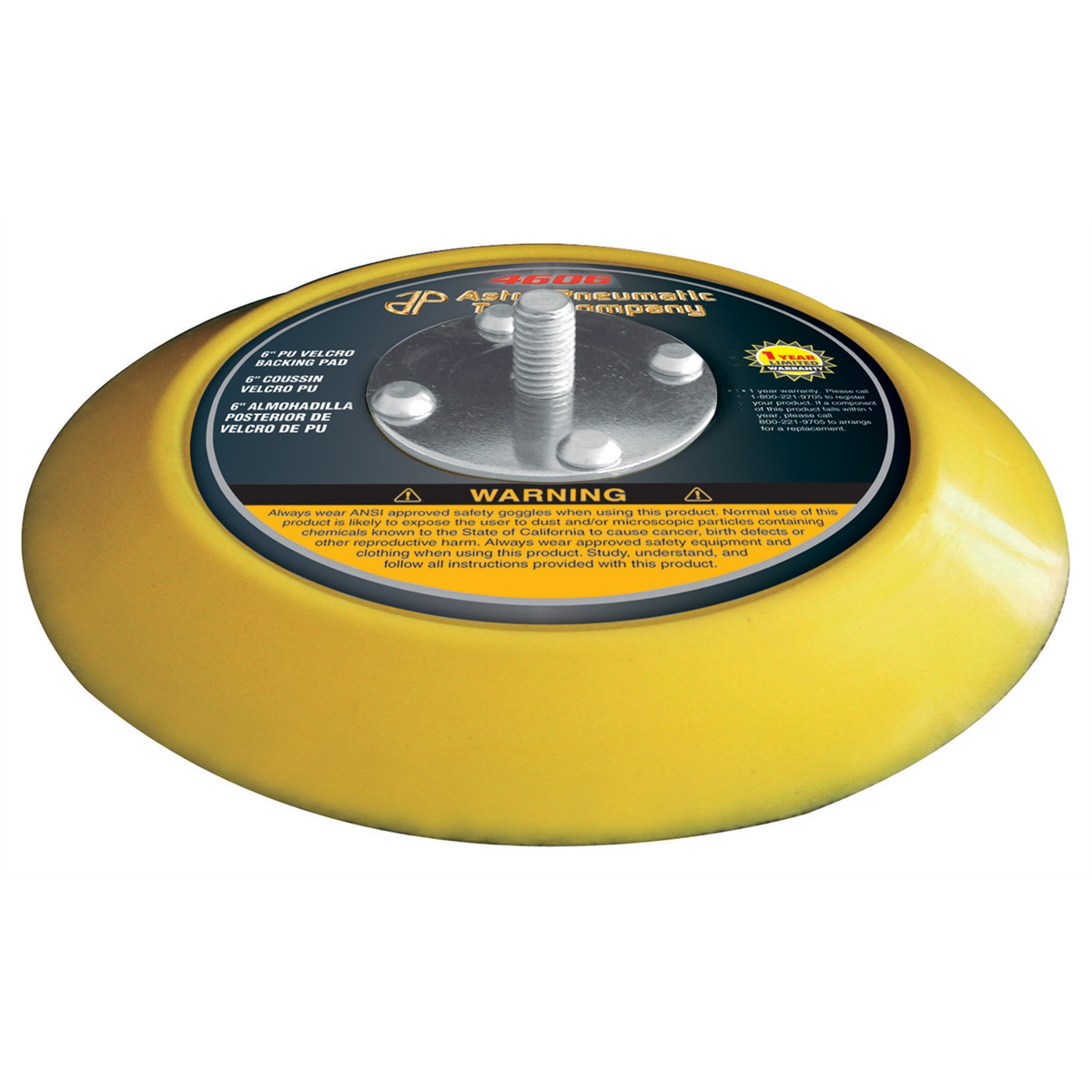 Astro Pneumatic 6" PU Hook and Loop Backing Pad