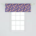 thumbnail image 2 of Ambesonne Halloween Window Valance, Moons Bats and Castles, 42" x 18", Violet Night Blue and Mustard, 2 of 3