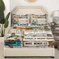 thumbnail image 3 of Erosebridal Fishing Fish Bed Sheets Set Queen Size, Rustic Hunting Bed Sheets Queen, Retro Lake House Decor 4pcs, 3 of 7