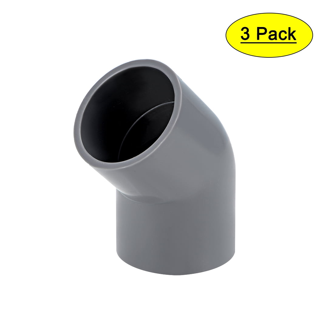PVC Pipe Fitting,45 Degree Elbow,Gray,11/4Inch Socket 3pcs Walmart