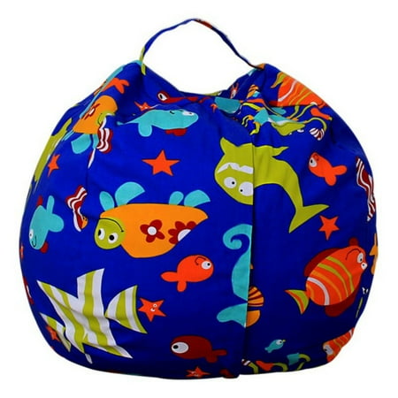 Silk Toy Bag - Printed Multi-functional Storage Bag Soft Plush Toy Pouch Home Storage Toys Been Bag Organizer Box Practical
