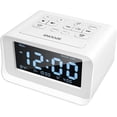 thumbnail image 1 of Radio Alarm Clock with Dual Alarms, Digital Alarm Clock with 2 USB Charging Ports (White), 1 of 3