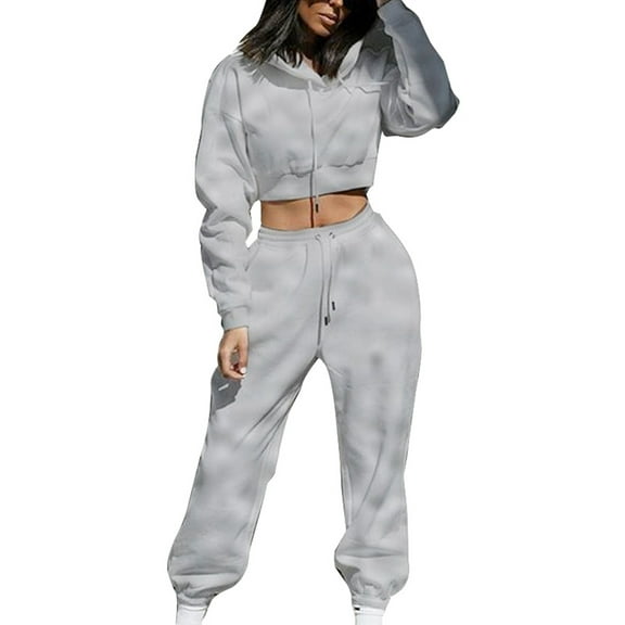 Women's Hoodie Set Hooded Long Sleeve Sports And Leisure Two Piece Set Women Suites for Work Womens plus Size Overalls Two Suit Misses Business Suits plus Size Pant Suits Pinstripe Women's Suits
