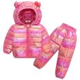 thumbnail image 2 of 18-24 Months Toddler Baby Girl Outfits Long Sleeve Print Sweatshirt and Pants Two Piece Set Fall Winter School Gift Set for Girls,Hot Pink Outfit, 2 of 7