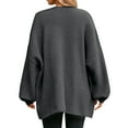 thumbnail image 3 of iHPH7 Open Front Cardigan for Women Oversized Cardigans for Women Open Cardigans for Women Fall Cardigans for Women Fall Clothes Travel Sweater Open Cardigans for Women Dark Gray L, 3 of 5