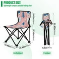 thumbnail image 3 of WOBOGO Snowmen Blue Christmas Trees Pattern Camping Chair Convenient Four Corner Backrest Folding Stool Can Hold Up to 220lbs, 3 of 8