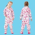 thumbnail image 5 of Bobifish Big Boys Girls One Piece Rain Suit Hooded Princess Castle Print Reflective Elastic Full Body Waterproof Boys Girls Rain Wear, 5 of 8