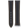 thumbnail image 2 of 22MM LEATHER WATCH BAND STRAP FOR OMEGA SEAMASTER DEPLOYMENT CLASP BLACK OS, 2 of 2