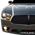 thumbnail image 2 of Black Front Upper Bumper Hood Grill Grille Assembly Made For And Compatible With 2011 - 2014 Dodge Charger 11 12 13 14, 2 of 3