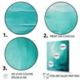 thumbnail image 3 of Designart "Tranquil Teal Moon I" Moon Canvas Wall Art, 3 of 7