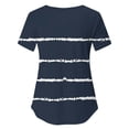 thumbnail image 4 of Gytharion Maternity Nursing Blouse for Women Round Neck Stripes Breastfeeding Tshirts Fashion Casual Short Sleeve Pregnancy Tops, 4 of 6