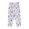 thumbnail image 4 of Goofa Lavender Flowers Printed Soft Pajama Pants for Women, Wide Leg Comfy Casual Lounge Yoga Pants-X-Large, 4 of 9