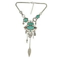 thumbnail image 3 of Vintage Statement Necklace Turquoise Hippie Bohemian Ethnic Festival Jewelry, 3 of 8
