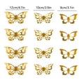 thumbnail image 3 of HomeDM 3D Butterfly Wall Decor, 12 Pcs Gold Butterflies for Valentine's Day Bedroom Wedding Party Birthday Cake Decor Removable Wall Stickers, 3 of 8