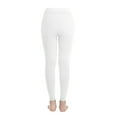 thumbnail image 3 of EMEM Apparel Women's Ladies Solid Colored Seamless Opaque Dance Ballet Costume Full Length Microfiber Footless Tights Leggings Stockings White C, 3 of 5