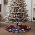 thumbnail image 5 of Salouo Rocket Satellite Christmas Tree Skirt 30" Farmhouse Christmas Decorations Snowman Xmas Tree Skirt Tree Mat for Holiday Party Decor, 5 of 8