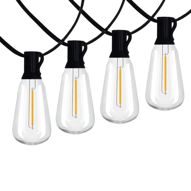 Guirnalda de luces LED para exteriores, bombillas de plástico inastillables, resistentes al agua, para Patio, jardín, Patio trasero, Navidad, Ramadán, G40