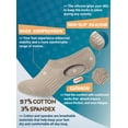 thumbnail image 3 of RATIVE Cushion Invisible Cotton No Show Low Cut Socks for Unisex Men Women (Small,6-pairs/2navy+2grey+2white), 3 of 5