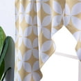 thumbnail image 2 of DriftAway Amelia Room Darkening Window Treatment for Bay Window Scalloped Swag Curtains Valance Geo Round Circle Star Pattern for Kitchen Tier Curtain Living Room Rod Pocket, 2 Panels, W33xL60, Yellow, 2 of 9
